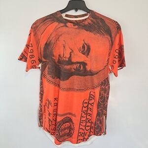 Track 23 "All About The Benjamins" XL Short Sleeve Shirt W/ Side Zippers